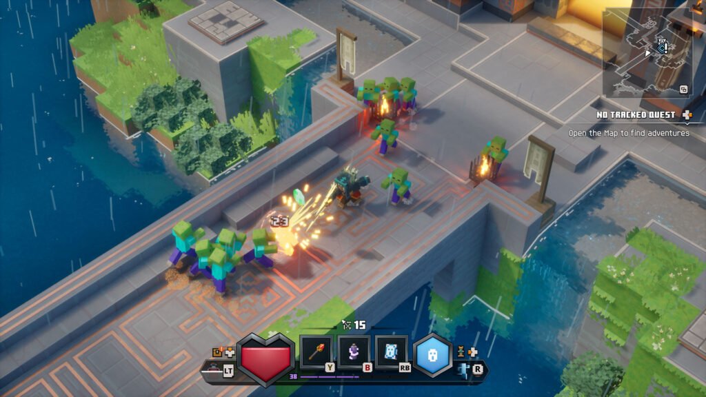 ماينكرافت دنجنز 2 يكشف عن نظام تجهيز عميق وقرية هَب في gamescom 2026