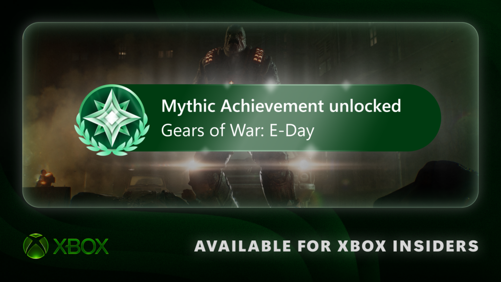 Xbox Insiders Can Now Earn ‘Mythic Achievements’ for Completing Games