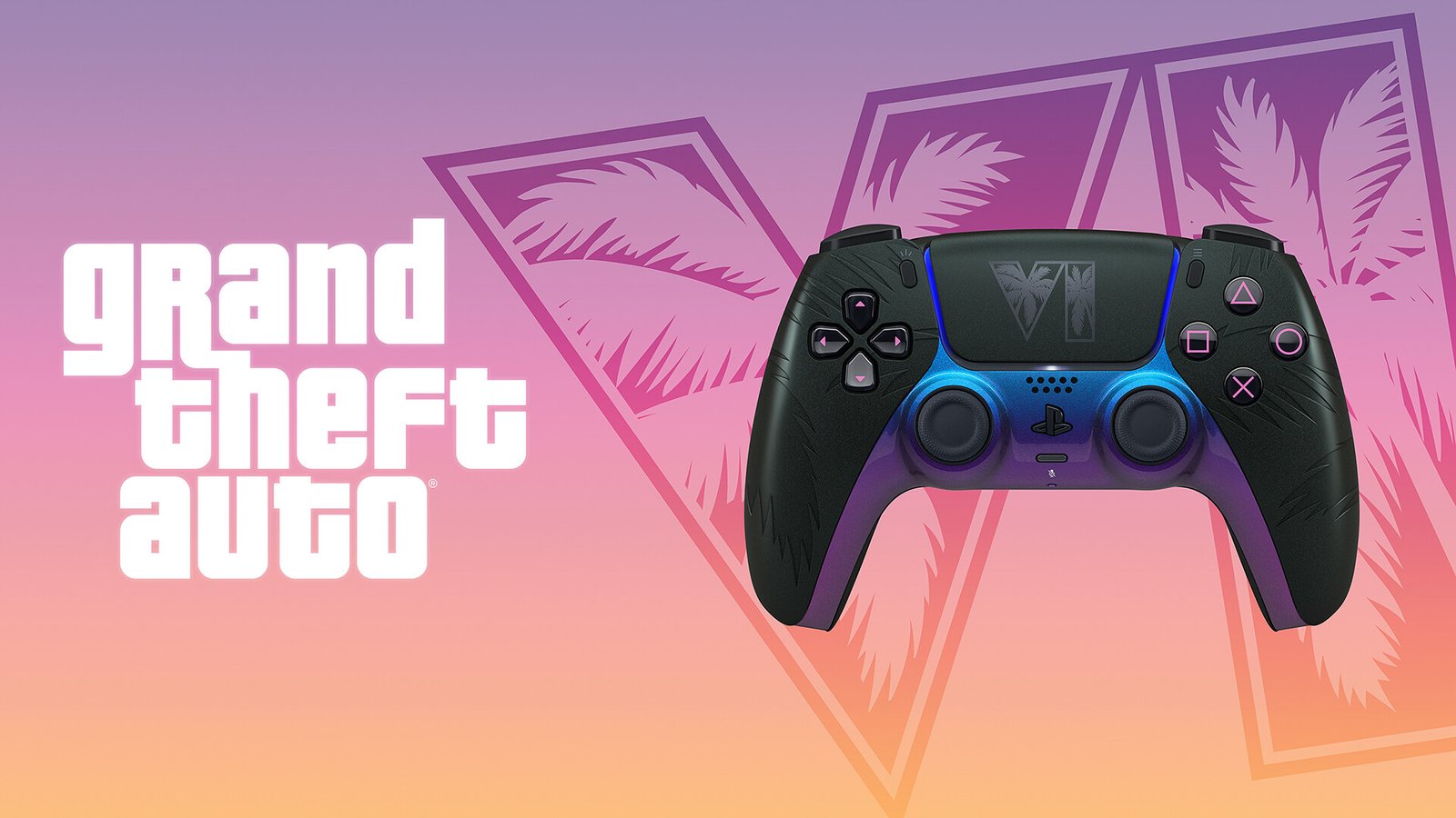 بلايستيشن تكشف عن أجهزة تحكم DualSense إصدار محدود من Grand Theft Auto VI بستايل Vice City