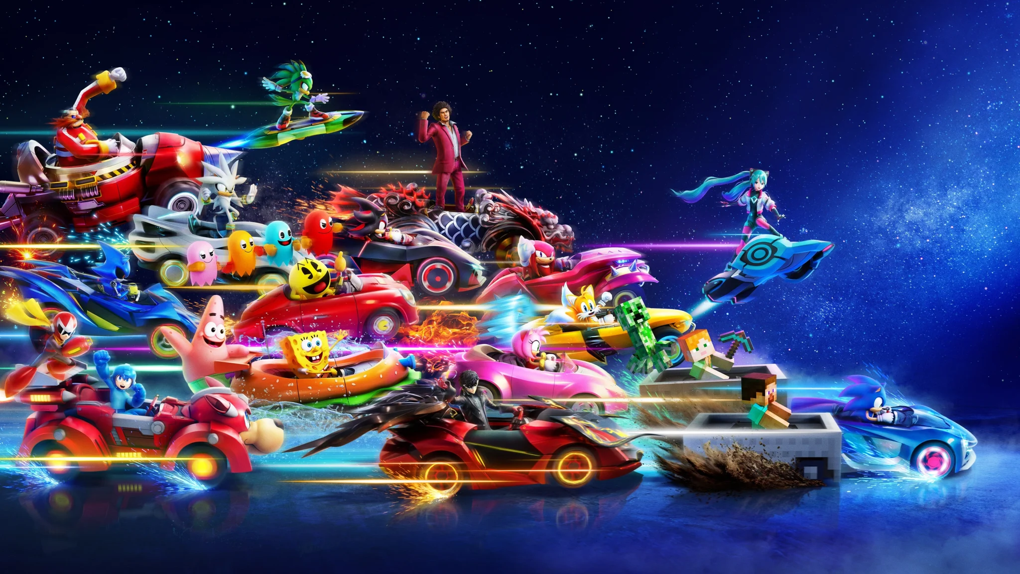 لعبة Sonic Racing: CrossWorlds تكشف عن خارطة طريق ضخمة للعام الثاني تتضمن Hello Kitty وFinal Fantasy VII
